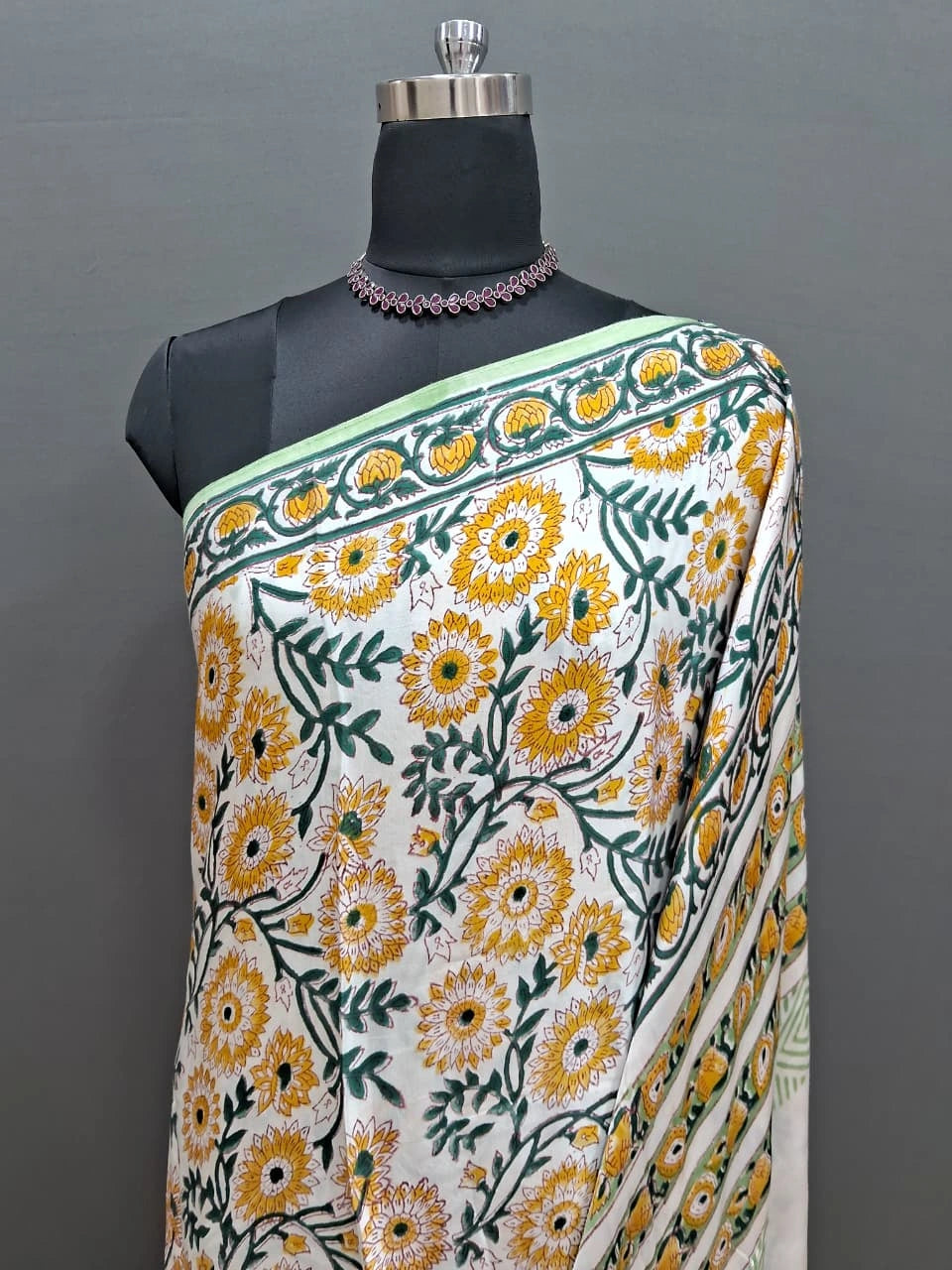 White Pure Modal Silk Festive Saree 