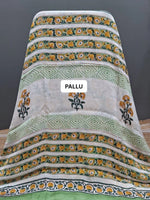 White Pure Modal Silk Festive Saree pallu