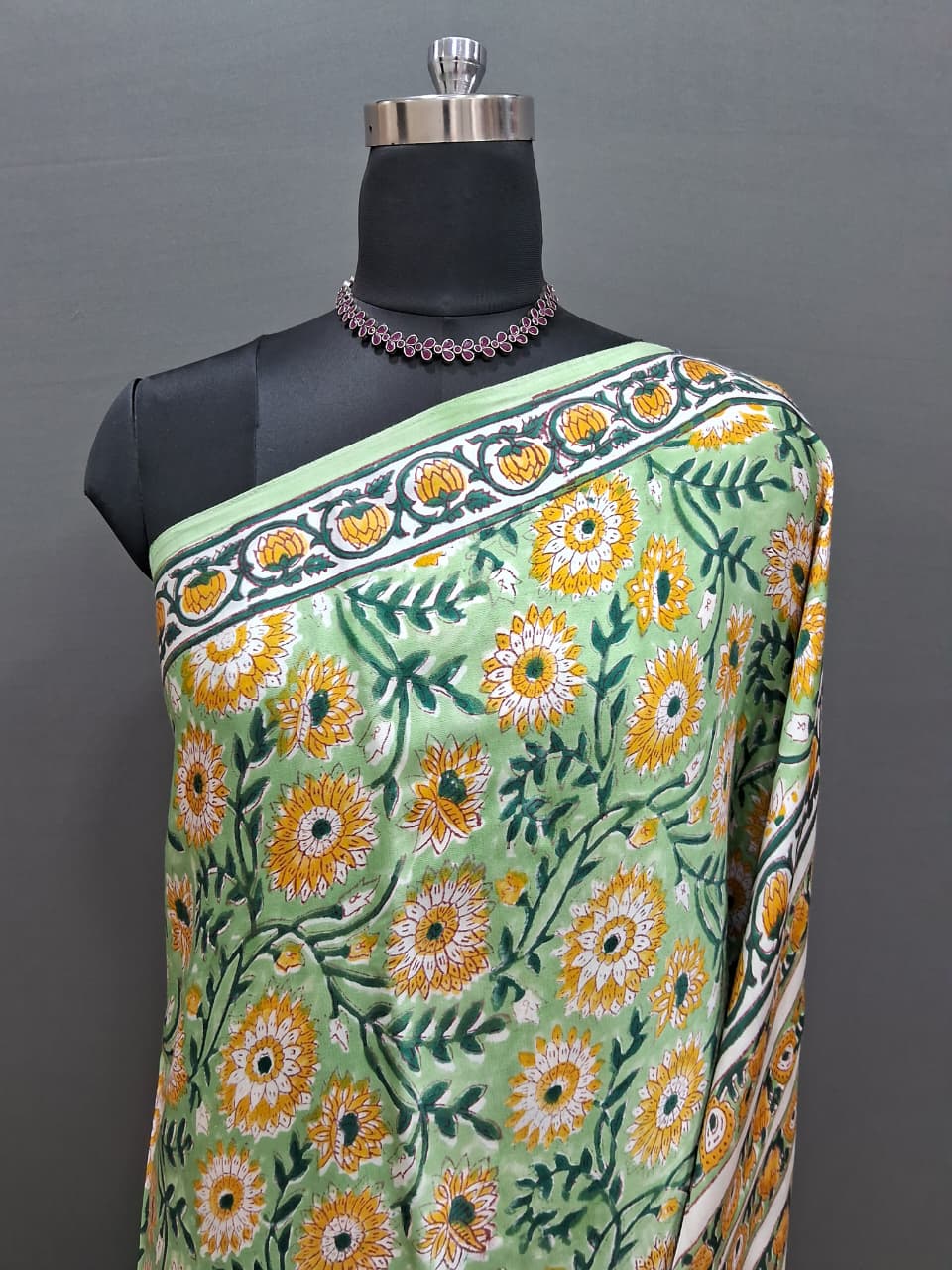 Pista Green Modal Silk Saree 