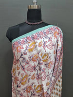 MD310042White Lightweight Modal Silk Saree 