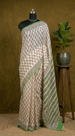 White Modal Silk Saree