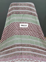 Fire Red Modal Silk Saree pallu