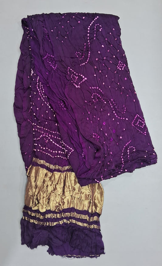 Purple Pure Modal Silk Saree