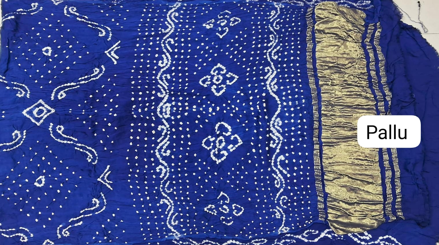 Royal Blue Modal Silk Saree Pallu