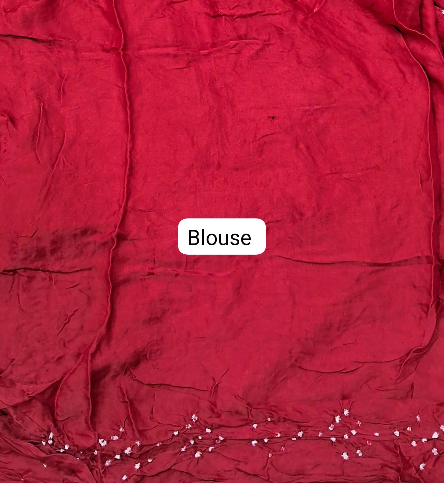 Fire Red Pure Modal Silk Saree Blouse