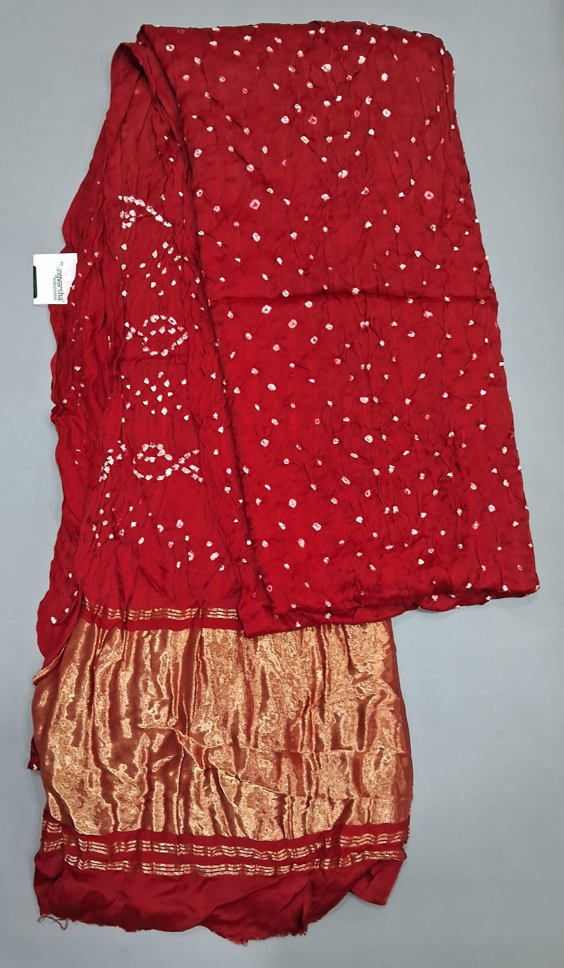 Fire Red Pure Modal Silk Saree 