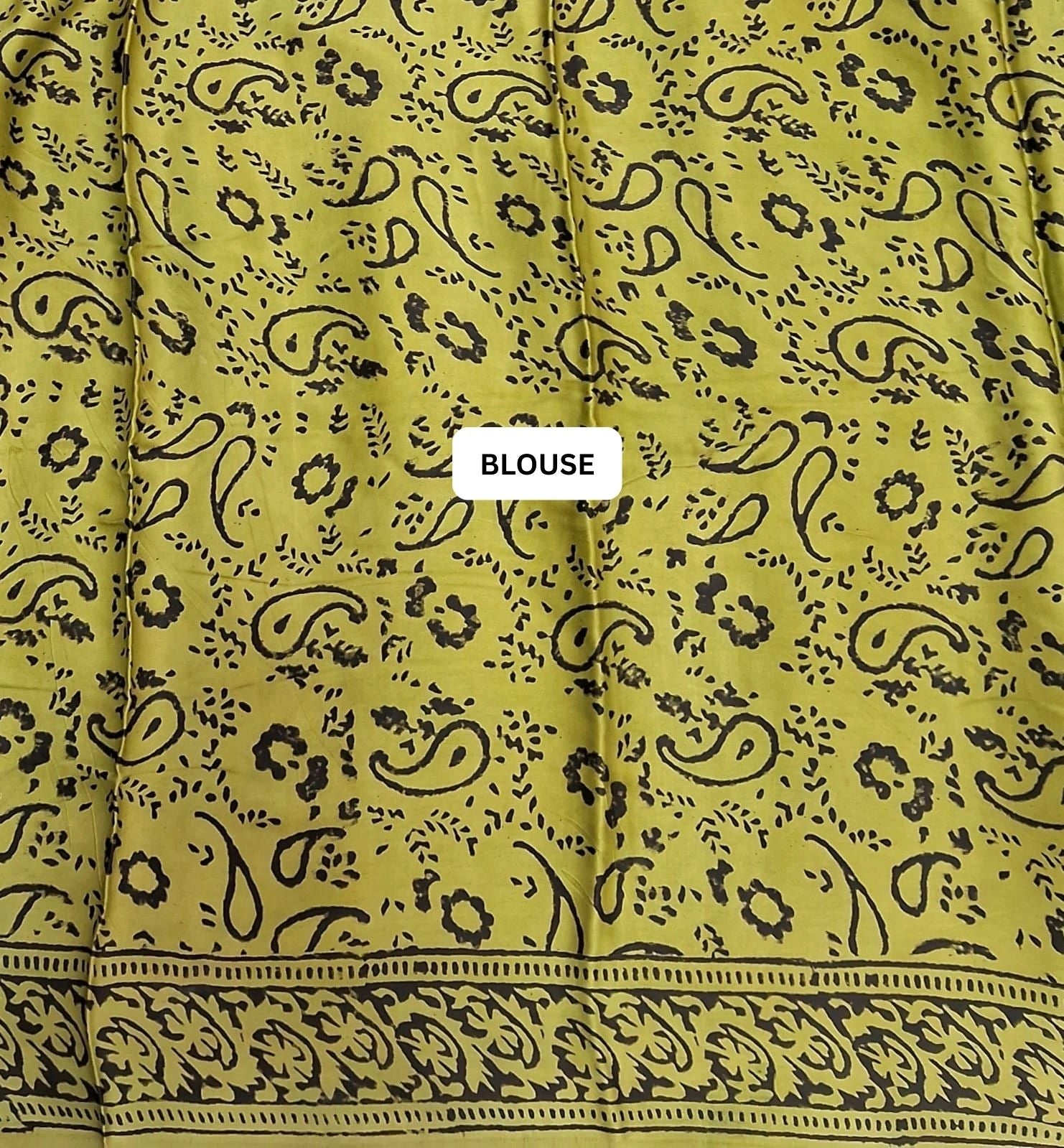 Apple Green Pure Modal Silk Saree blouse