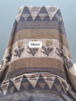 Sand Brown Pure Modal Silk Saree pallu