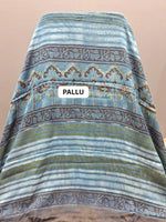 Baby Blue Pure Modal Silk Saree pallu