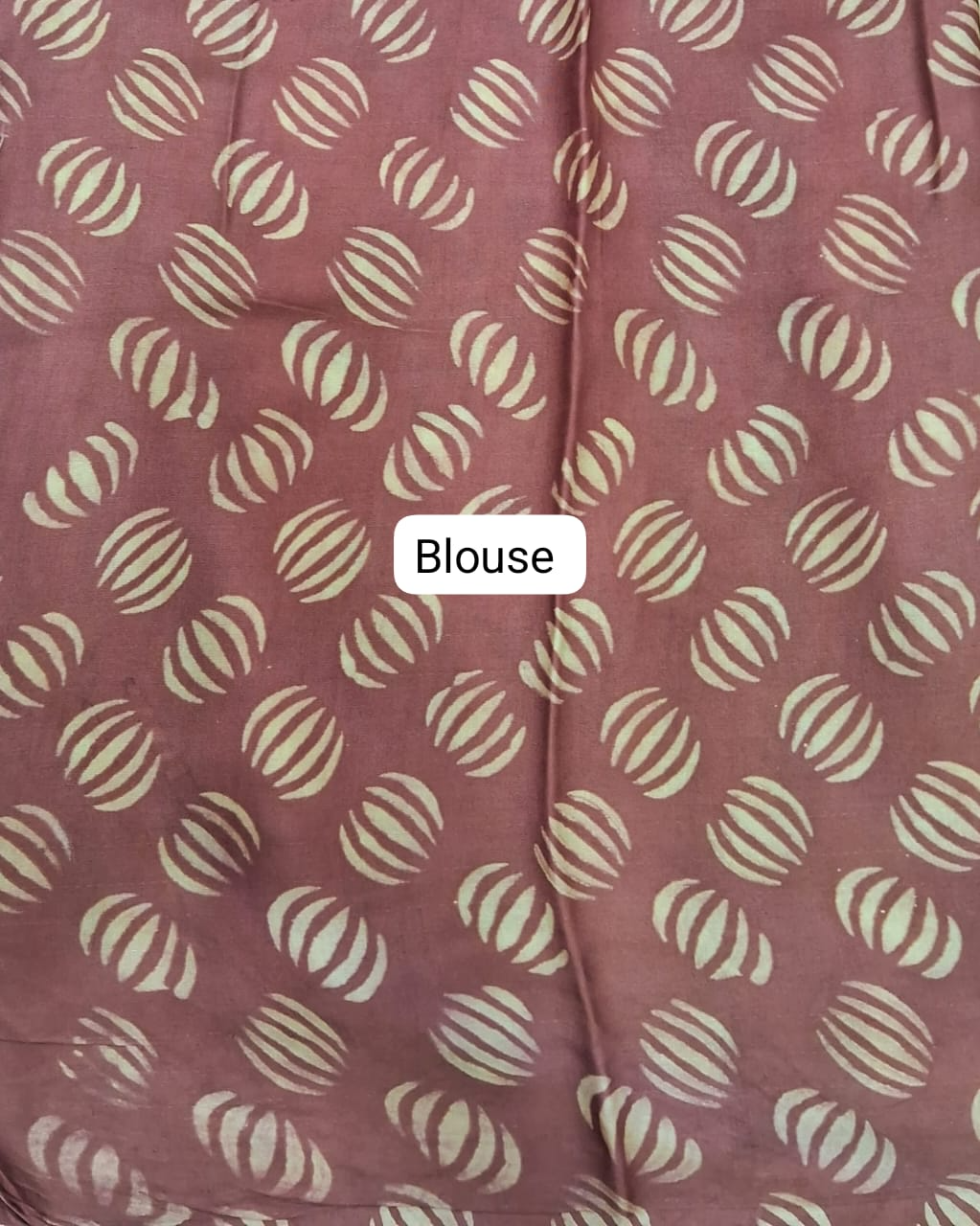 Cream Pure Modal Silk Saree Blouse