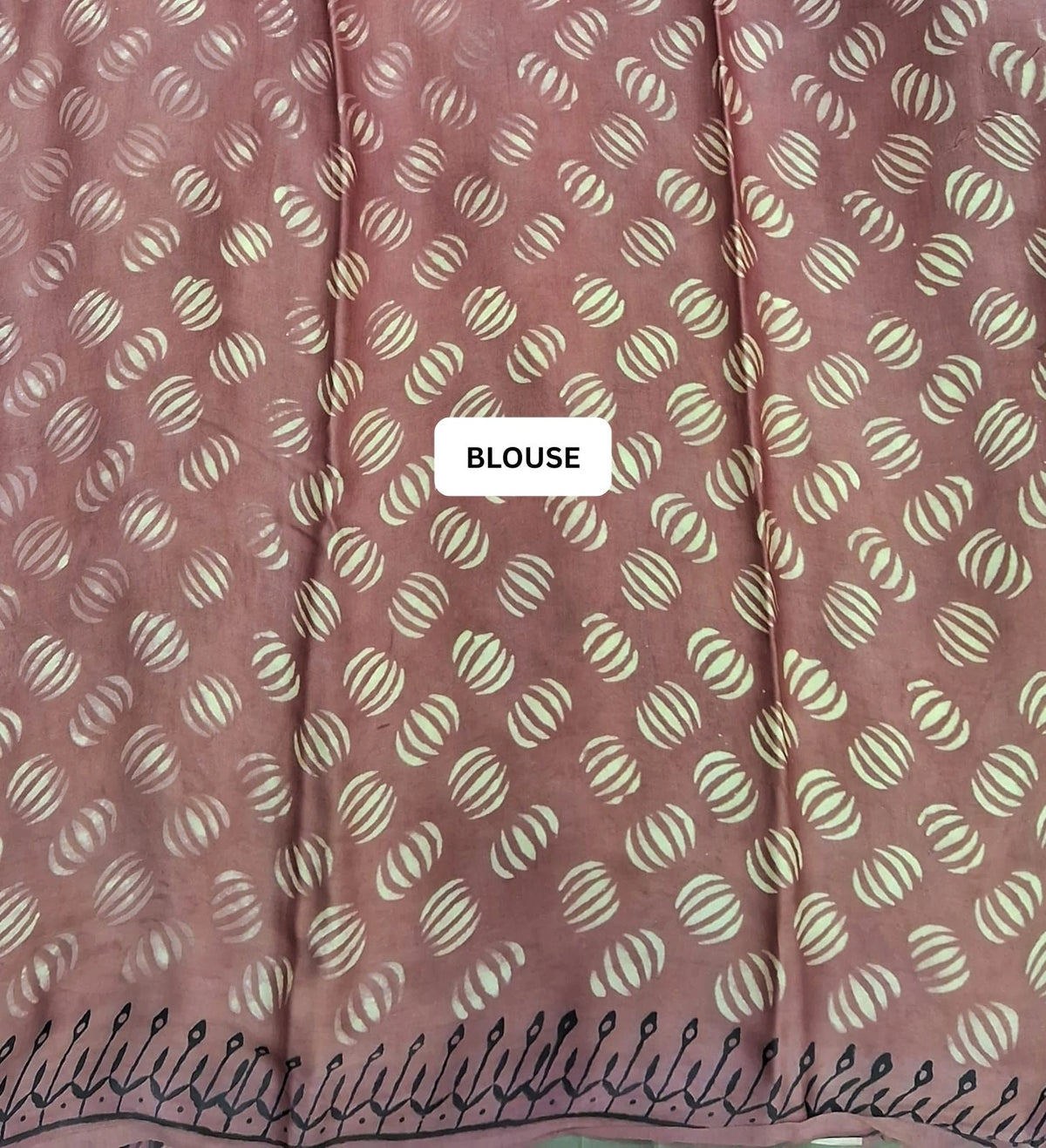 Cream Pure Modal Silk Festive Saree blouse