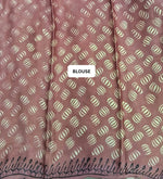 Cream Pure Modal Silk Festive Saree blouse