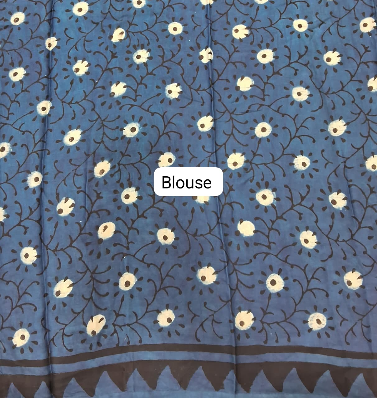 Blue Pure Modal Silk Saree Blouse