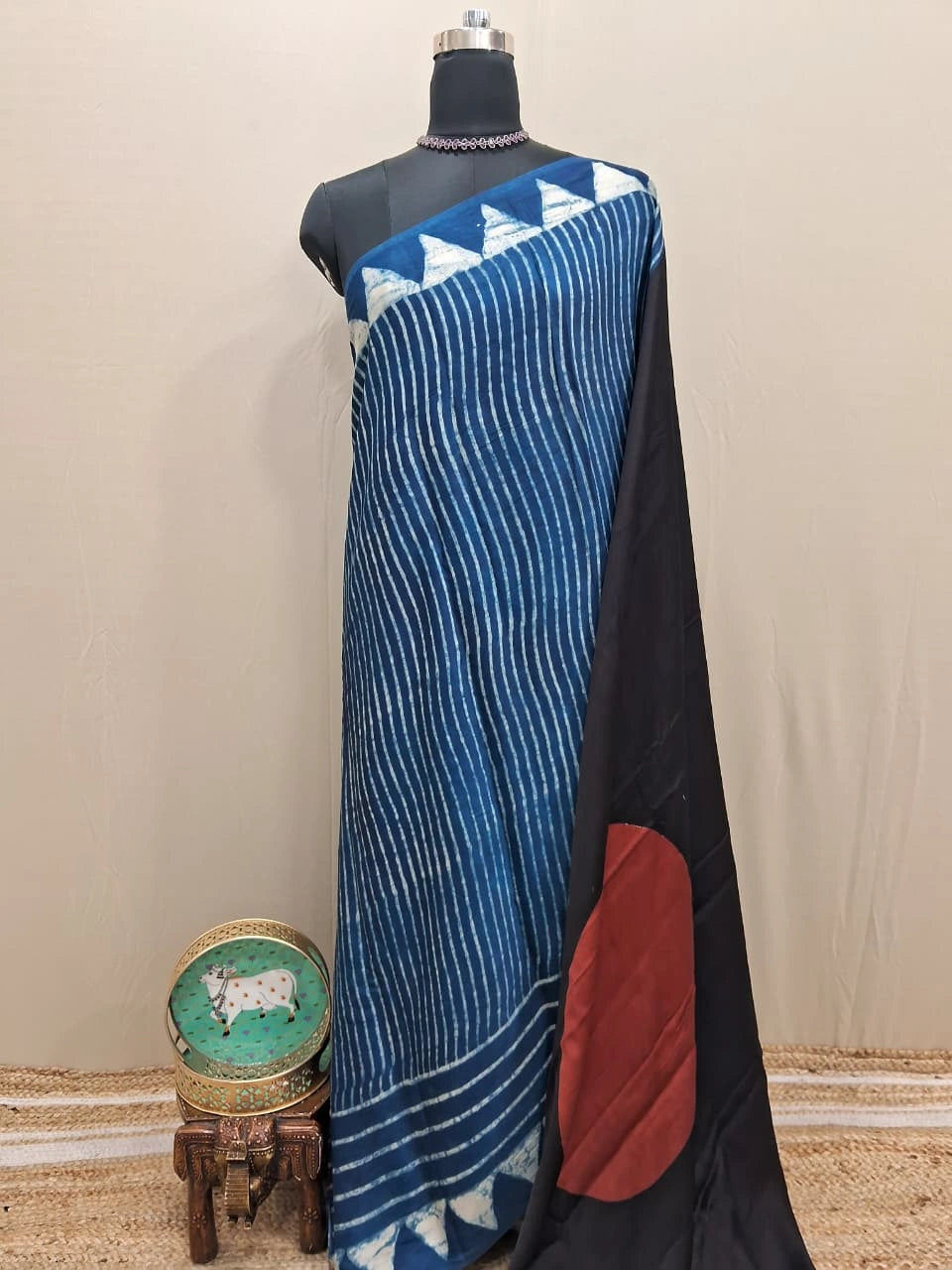 Blue Pure Modal Silk Saree