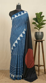 Blue Pure Modal Silk Saree