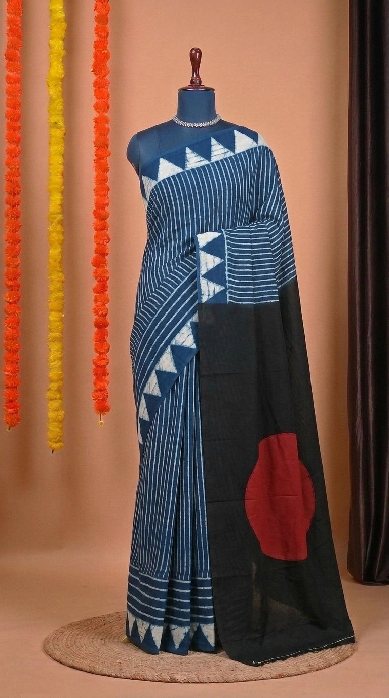 Blue Pure Modal Silk Saree