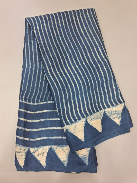 Blue Pure Modal Silk Saree