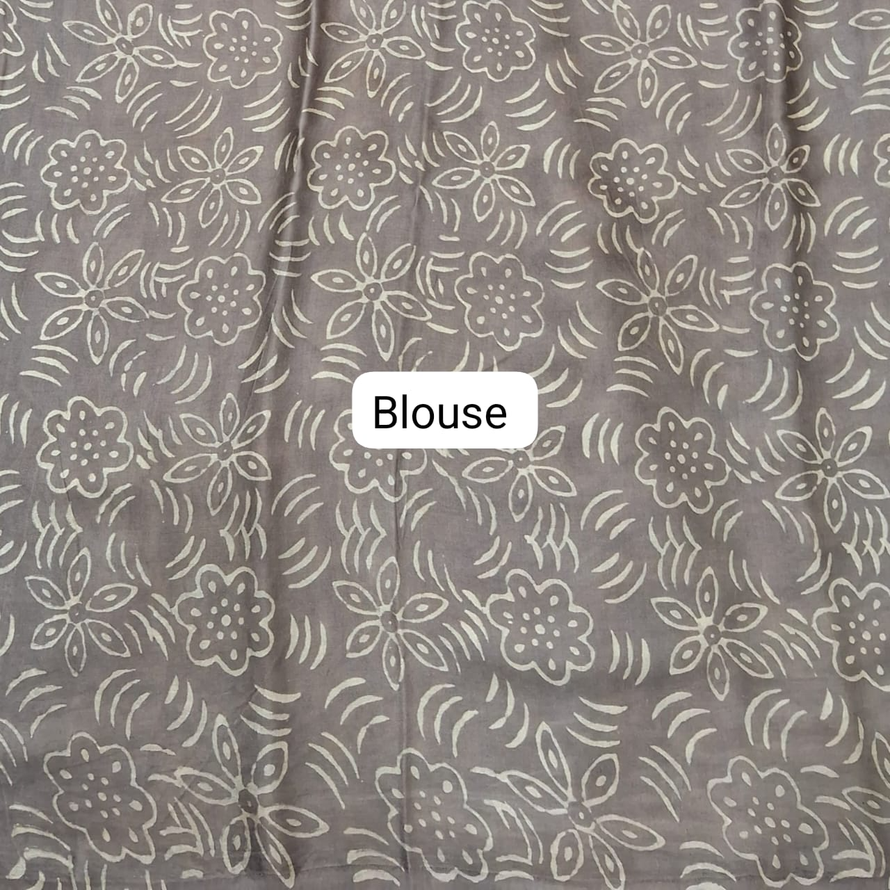 Cream Pure Modal Silk Saree Blouse