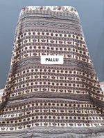 Cream Pure Modal Silk Traditional Saree pallu