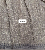 Cream Pure Modal Silk Traditional Saree blouse