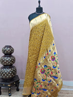 Mustard Yellow Pure Modal Silk Saree
