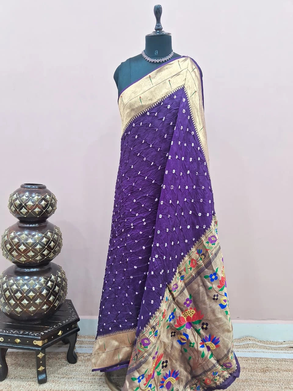 Purple Modal Silk Saree
