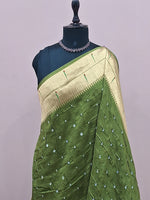 Mehendi Green Modal Silk Saree 1
