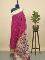 Magenta Modal Silk Saree