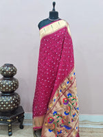 Magenta Modal Silk Saree