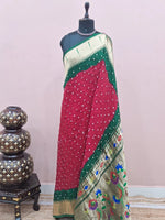 Cherry Red Modal Silk Saree 