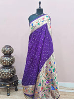Purple Pure Modal Silk Saree