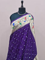 Purple Pure Modal Silk Saree 1