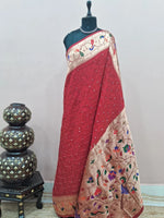 Red Pure Modal Silk Saree 