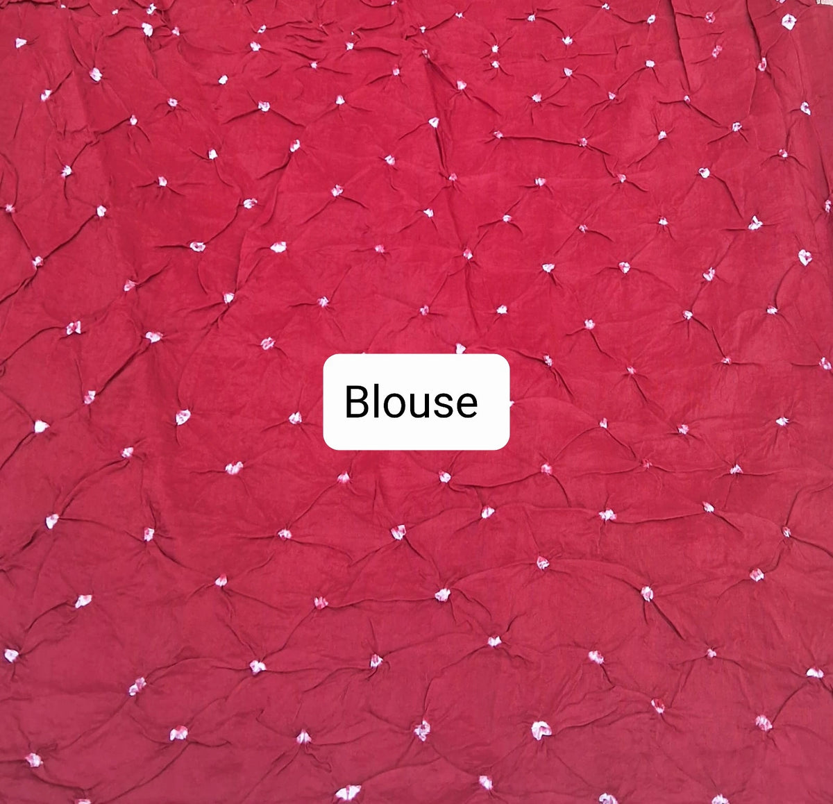 Red Pure Modal Silk Saree Blouse