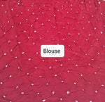 Red Pure Modal Silk Saree Blouse