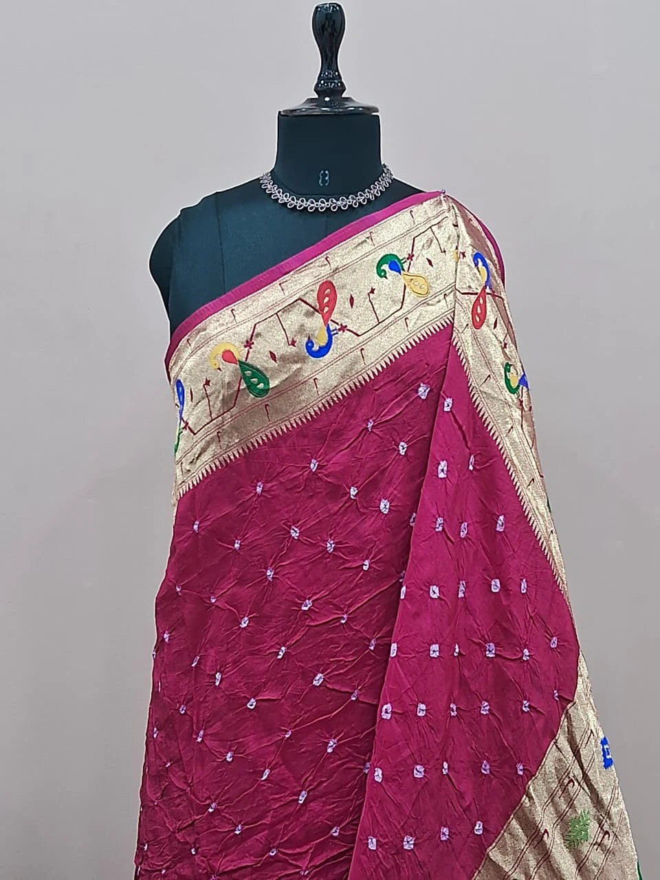 Pink Modal Silk Saree 1