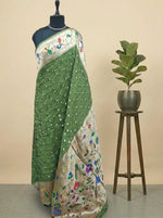 Mehendi Green Pure Modal Silk Saree