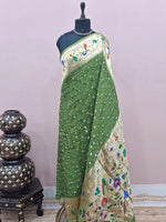 Mehendi Green Pure Modal Silk Saree