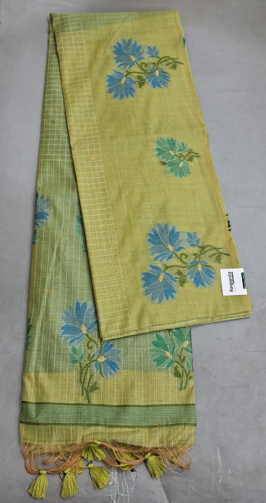Apple Green Munga cotton Saree