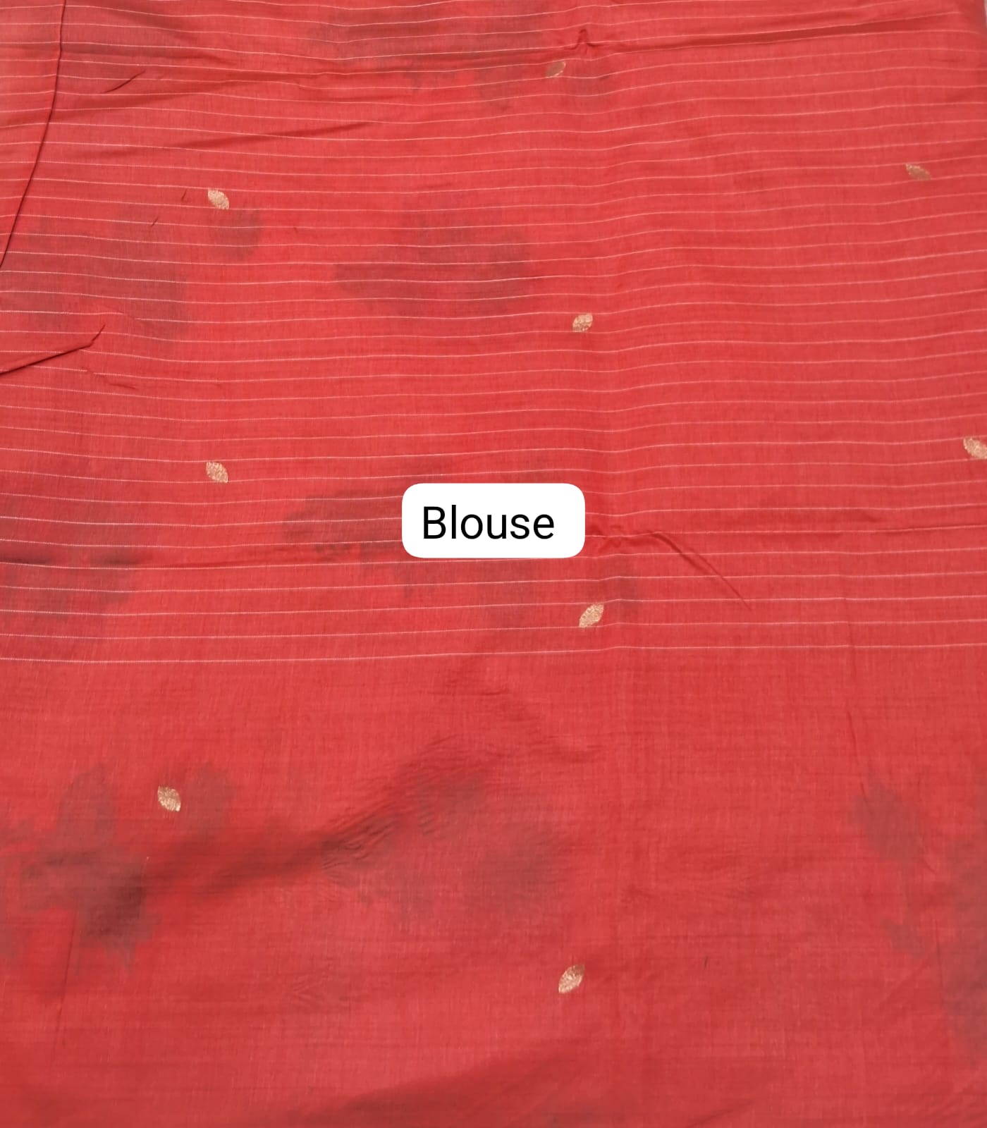 Peach Munga cotton Saree Blouse