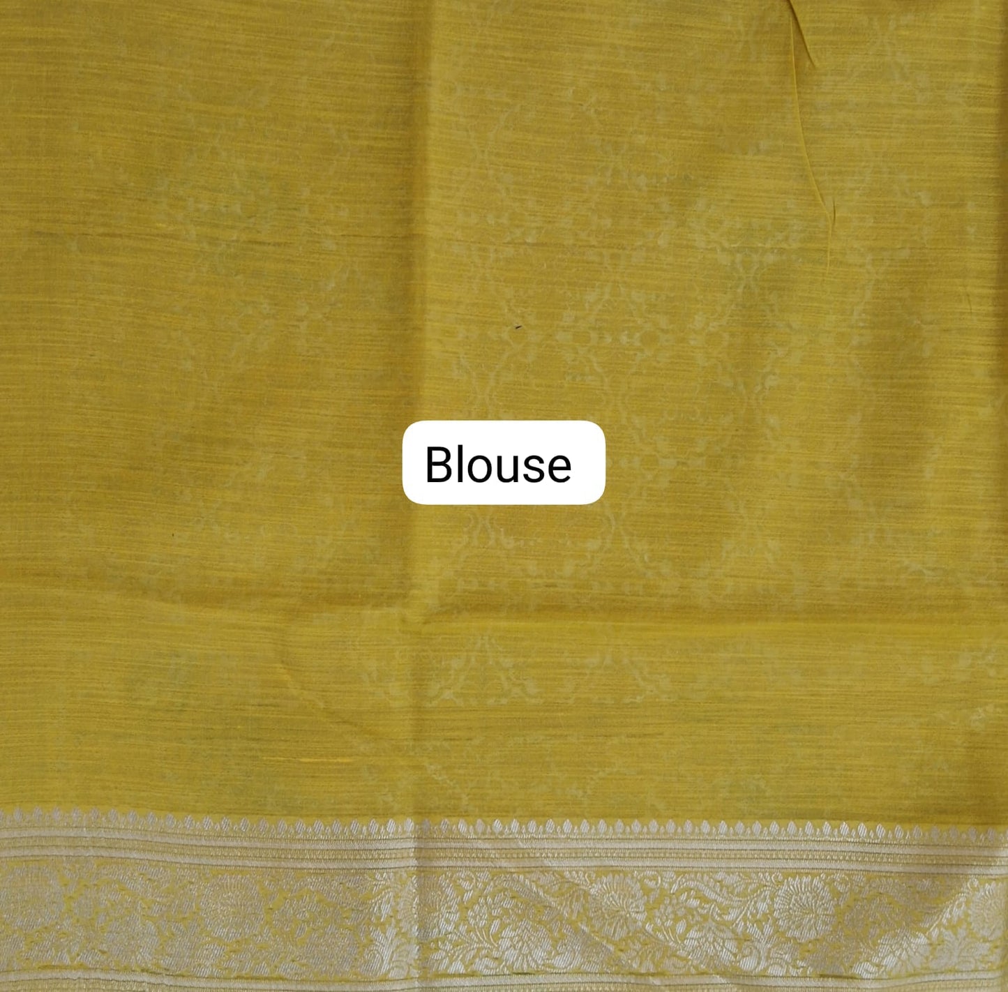 Olive Green Munga Cotton Saree Blouse