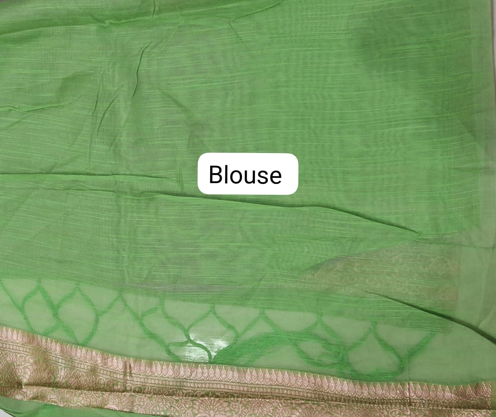 Lavender Munga Cotton Saree blouse