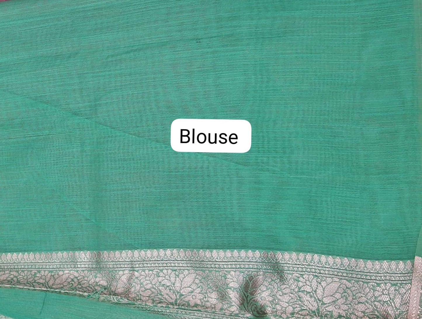 Baby Pink Munga Cotton Saree blouse