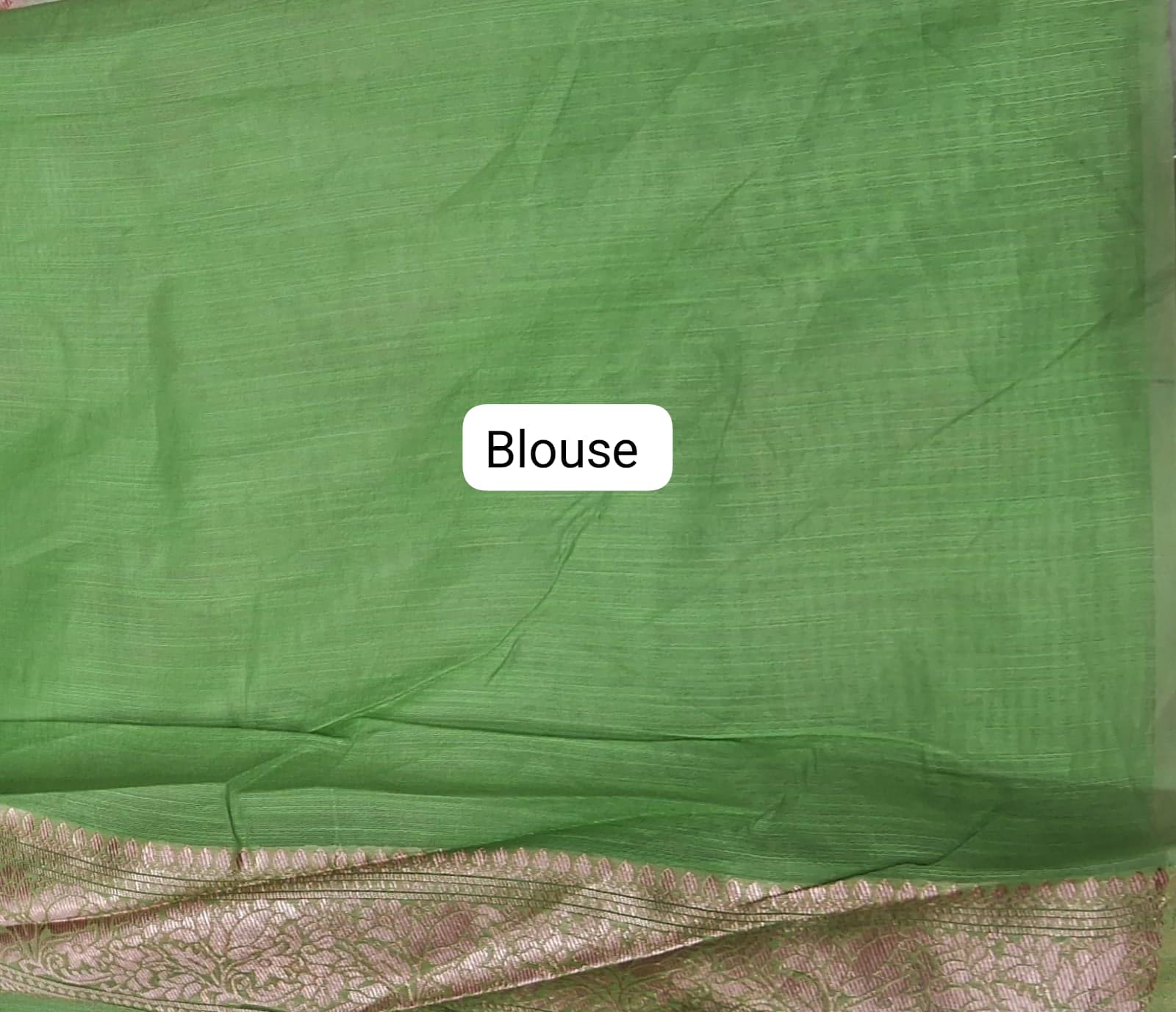 Off-White Munga Cotton Saree blouse