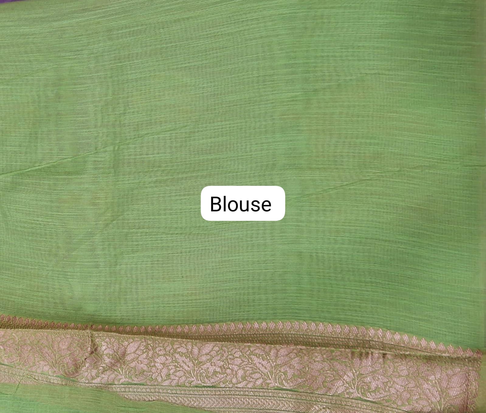 Lavender Munga Cotton Saree blouse