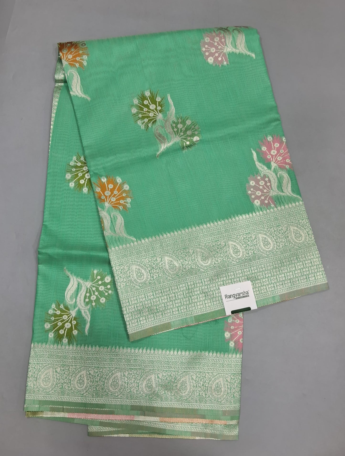 Sea Blue Munga Cotton Saree 