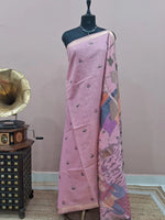 Coral Pink Munga Cotton Saree