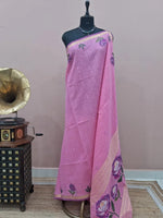 Rose Pink Munga Cotton Saree