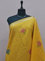 Yellow Munga Cotton Saree 1