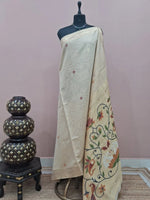 Beige Munga Cotton Saree 